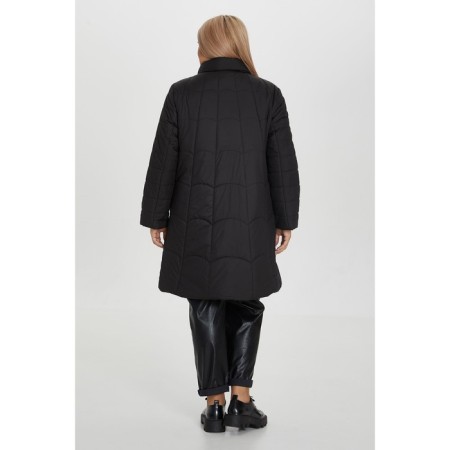 Female coat, size 56, black color-3