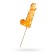 Lollipop Sosuchki "Penis Amaretto", Orange color, 173 g