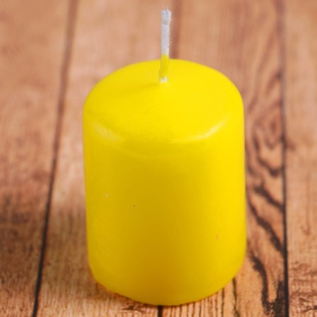 Candle - cylinder, 4x5cm, 7 hours, 47 g, yellow-5