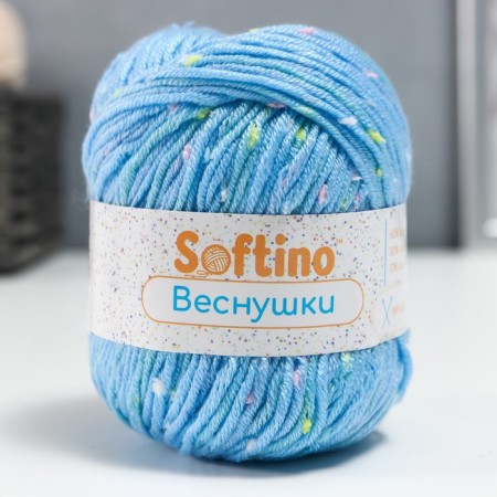 Yarn 60% acrylic, 30% cashmere, 10% silk "spring" 50 g 80 m color 12V Directly blue