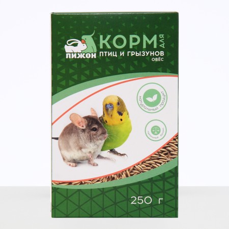 Feed "Pigger" oats, for birds and rodents, 250 g-2
