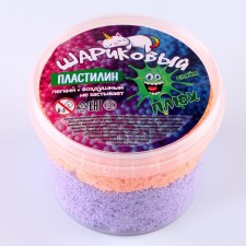 Ball plasticine, container 500 ml, two -tone, mix