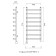 Domoterm electric heated towel rail "Stefano", 400 x 800 mm, 8 crossbars, left, chrome