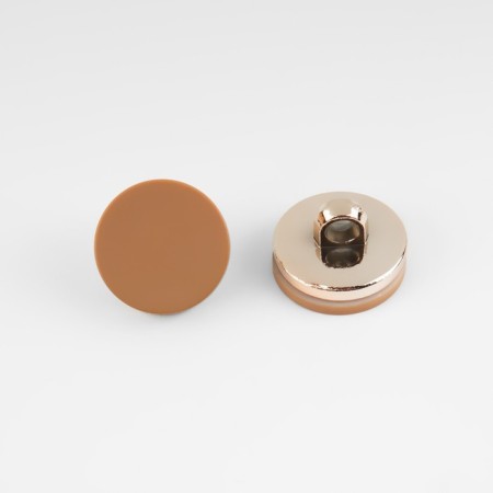 A set of plastic buttons on the leg, d = 15 mm, 10 pcs, matte, brown color-2