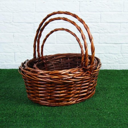 Set of wicker baskets, willow, 3 pcs-5