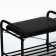 Athery for shoes with a luxury seat, 79 × 33 × 36 cm, 2 shelves, black color