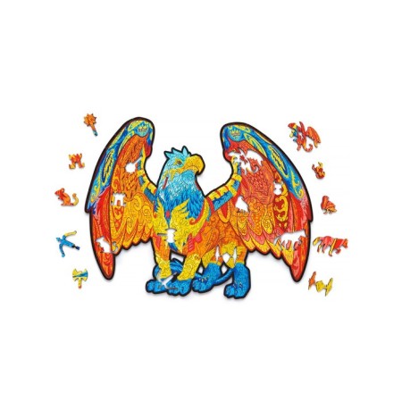 Wooden puzzle "Griffin", size l - 29 × 37 cm, 201 parts-1