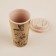 A glass with a cork SL Home “Seville”, 450 ml, 9.5 × 9.5 × 18.5 cm, beige color