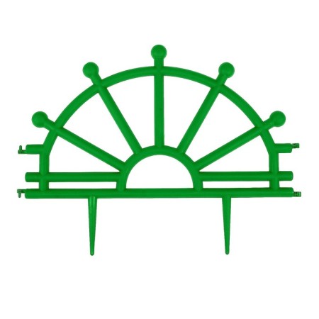Decorative fence, 32 × 280 cm, 7 sections, plastic, green, "helm"-7
