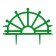Decorative fence, 32 × 280 cm, 7 sections, plastic, green, "helm"