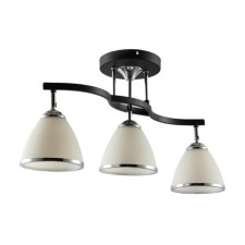 Светильник потолочный ЭкономСвет 20101/3BK+CR WT, 3х40Вт, E27, 17х20х48 см, цвет хром