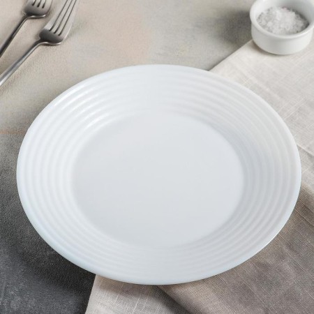 Plate flat Harena, d = 25 cm, white color-1