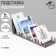 Postcard stand, 11 cells, 270 × 110 × 84, thickness 3 mm, dark color