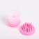Brush for washing and massage of animals, with a shampoo container, pink