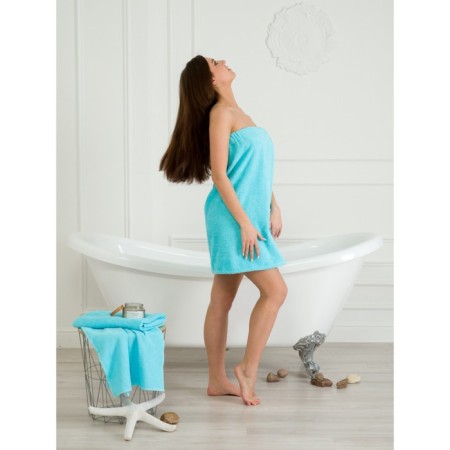 Pareo female for the sauna, size s-l, blue color-1