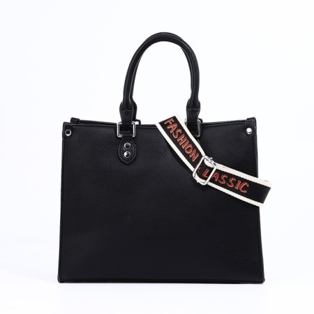 Bag Female Tout with zipper, black color