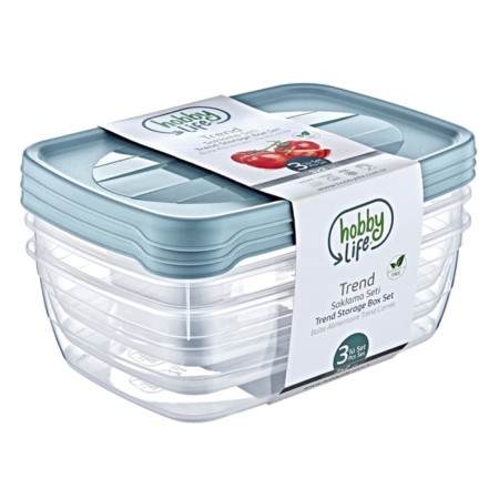 A set of food containers Hobbylife Trend, 2 l, 3 pcs, color mix-1