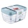 A set of food containers Hobbylife Trend, 2 l, 3 pcs, color mix