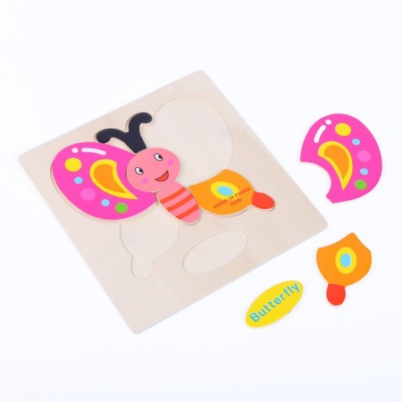 Children's wooden frames-lodges “Animals, insects” 15 × 15 × 0.5 cm, mix-8