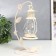 Climber Metal 1 Candle "Lampad", white 14x10x22 cm