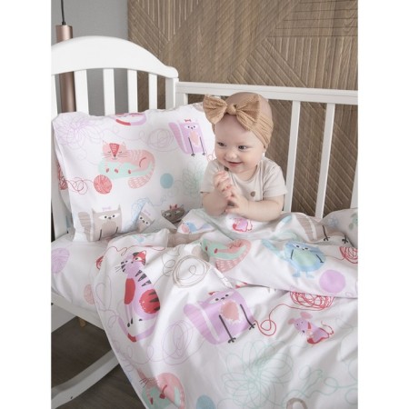 Bed linen children's “Koshkin House”, size 60x120 cm, 112x147 cm, 40x60 cm-1