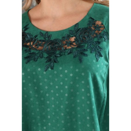 Female dress, size 56, green color-10