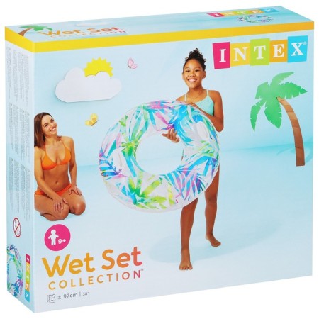 Circle for swimming "Patterns", with handles, d = 97 cm, from 9 years, color mix, 58263np intex-8