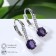 Earrings with rhinestones "Anyutina Eye" Color color in silver