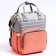 Women's backpack with a thermal carman, thermal mosque - portfolio, gray/pink color