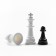 Chess 21 x 21 cm, plastic board and figures, king H-3.5 cm, d-1.3 cm, gray