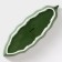 Serving share "Leaf", 25 × 9 × 2.8 cm, green color