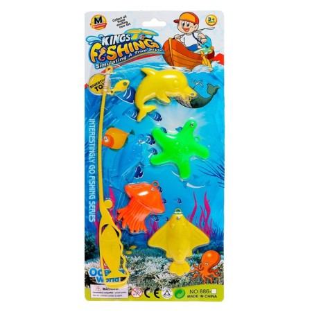 Magnetic fishing "Bright fish", 1 fishing rod, 5 fish, color mix-9