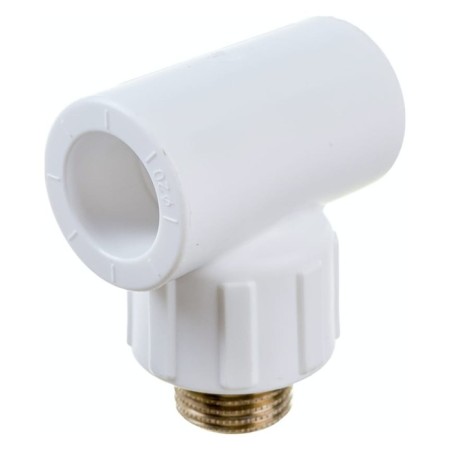The Politekus tee, polypropylene, d = 20 mm x 3/4 ", external thread