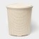 Corner underwear basket with a rattan lid, 60 l, 40 × 40 × 58 cm, ivory color