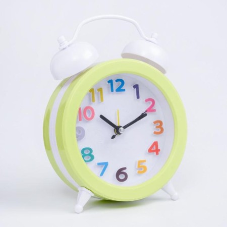 Clock - alarm clock "Harmony", discrete move, dial d -10 cm, 14 x 12.5 cm, aa-1