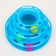 Game complex "Piggon" for cats with 3 balls, 24.5 x 24.5 x 13 cm, blue