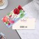 Money envelope "Happy Birthday!" roses, blue background, 8.3x16.3 cm