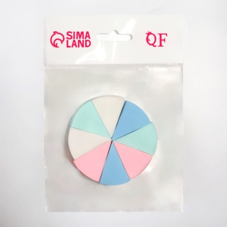 Makeup sponge, set - 8 pcs, 3.5 × 3 cm, multi -colored-4