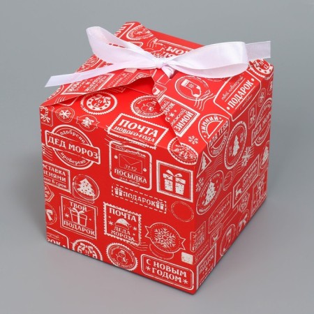 Folding box "New Year's package", 12 x 12 x 12 cm, New Year-3