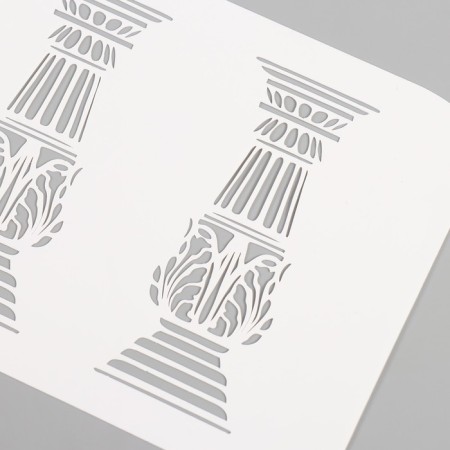 Tencil of border plastic "columns", 11x32 cm-3