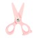 Scissors 11.8 cm plastic handles, rounded ends of the blades, bunny pink calligrata
