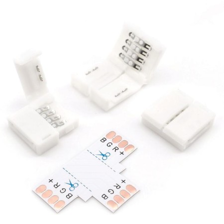 A set of Apeyron Electrics connecting connectors for RGB tape, 10 mm, 3 pcs