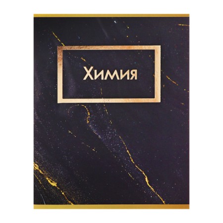 A set of object notebooks Calligata TOP "Dark marble", 48 sheets, 10 items, with reference material, covered cardboard, SoftT-Touch covering with gold foil, offset block-14