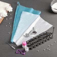 Confectionery set, 34 subjects: 26 nozzles d = 1.7, h = 3 cm, 2 adapters, 2 nail 3 × 6.5, 2 clamps