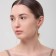 Hanging earrings "Butterflies and flowers", white color in gold, 10 cm