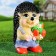 Garden figure "Hedgehog Semyon with strawberries" 17x17x35cm