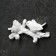 Suspension decor - hanger "twig with two birds" white