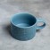 Tea couple ceramic with a matte coating "I love you", 200 ml, blue color