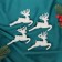 Christmas tree toys 4 pcs. “Winter magic. White jumping deer »Plastic, 9x5 cm