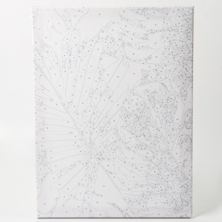 Picture on numbers with a subframe and rubbing "Golden Tropics", 30 x 40 cm-8